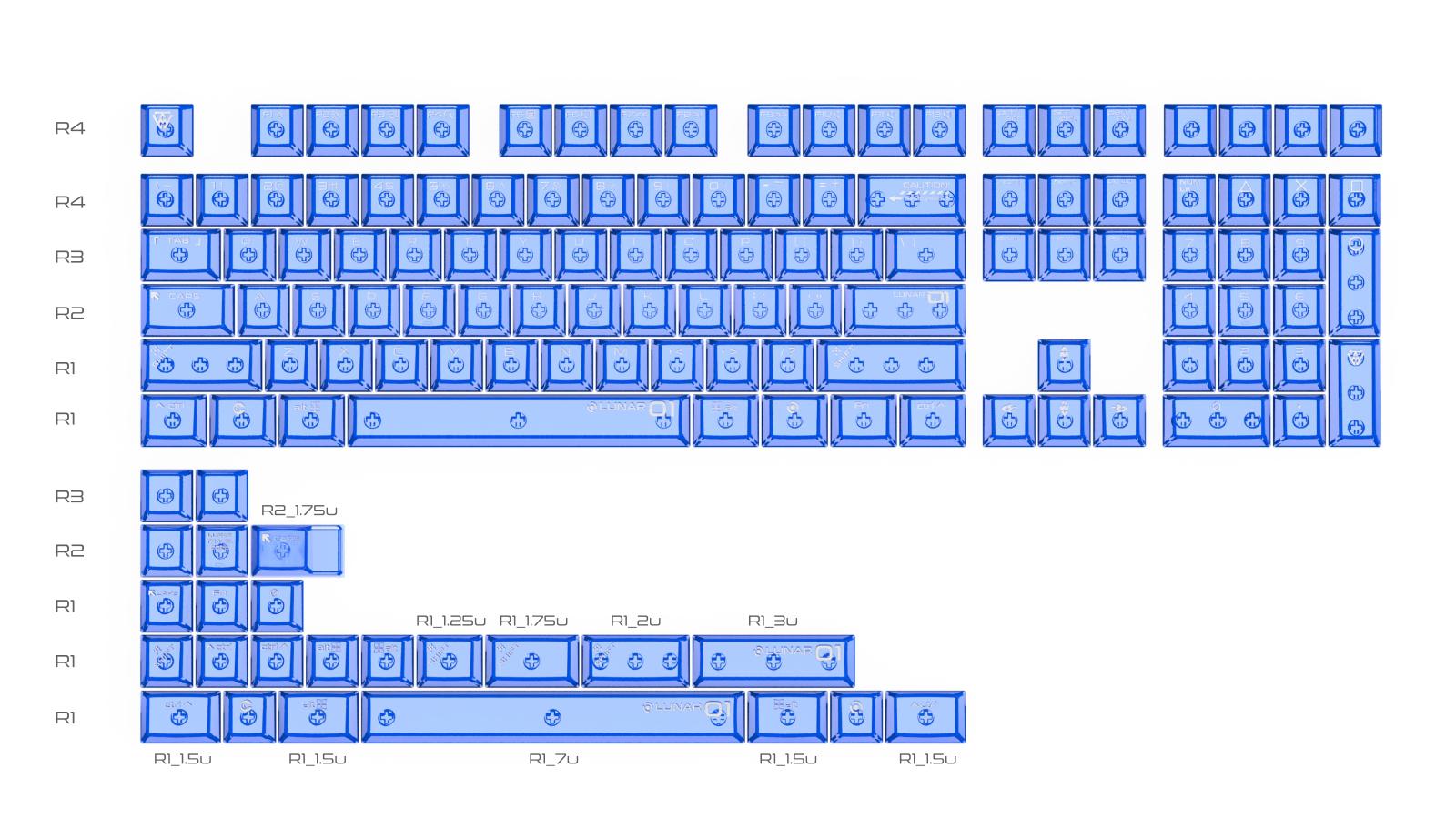 KeysMe Cherry Profile Crystal/PC Keycap set