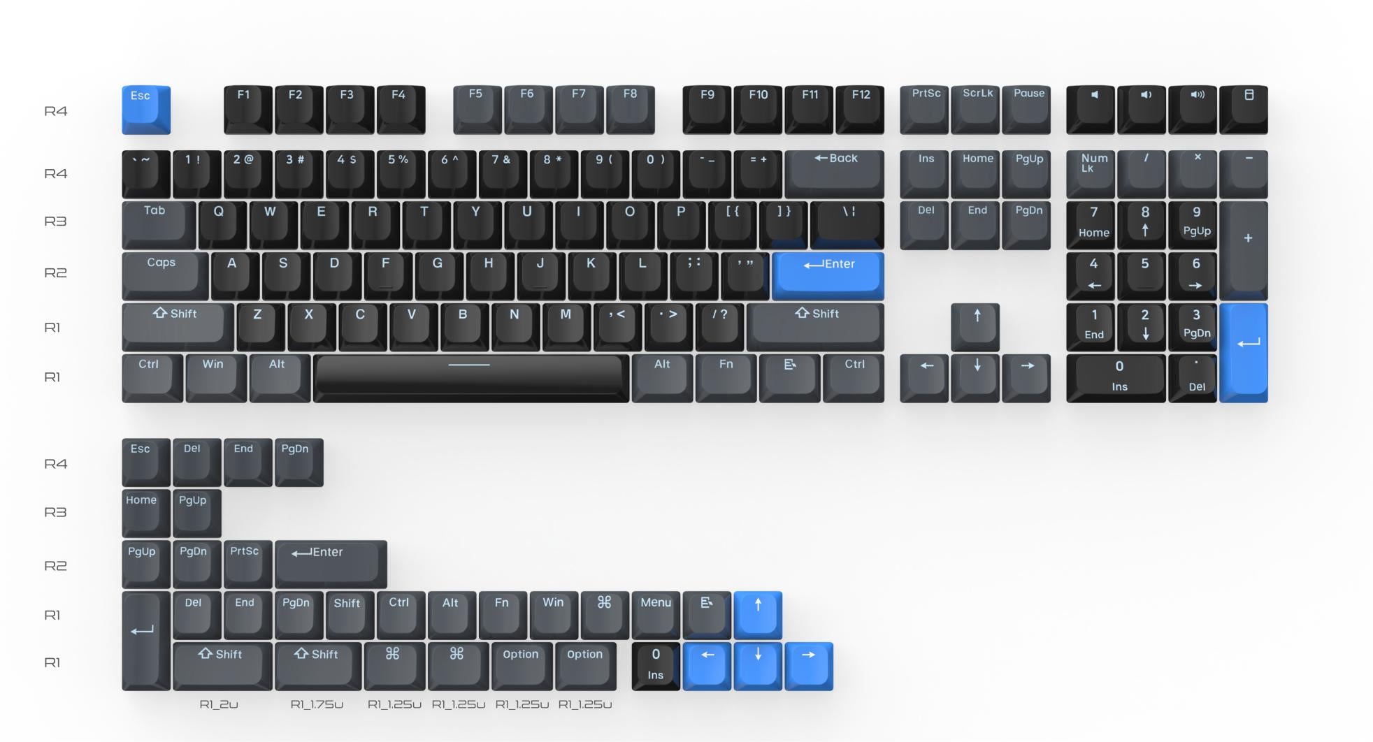KeysMe Cherry Profile Double-Shot PBT Keycap set