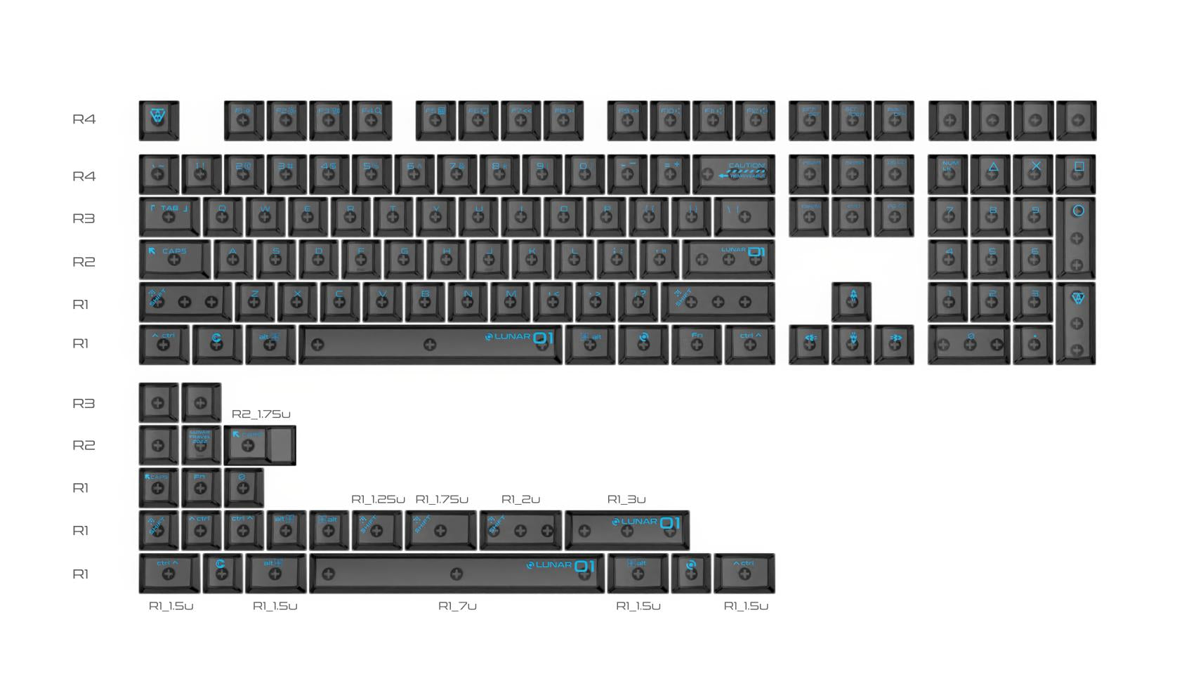 KeysMe Cherry Profile Crystal/PC Keycap set
