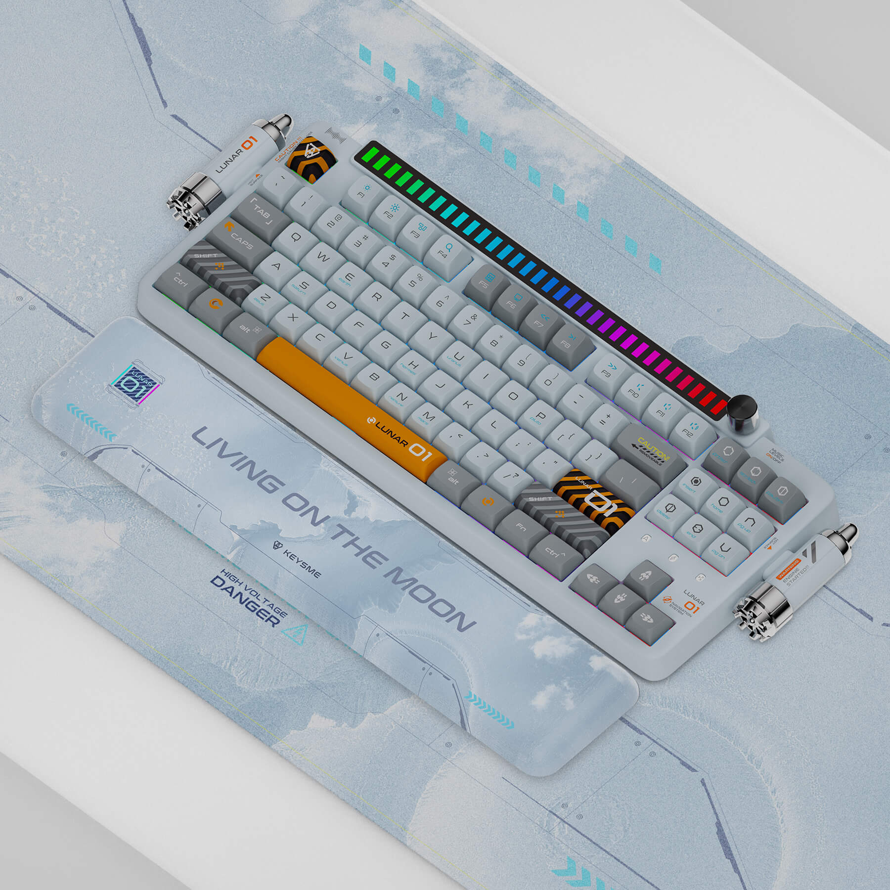 KeysMe Lunar 01 Mechanical Keyboard - Lunar White