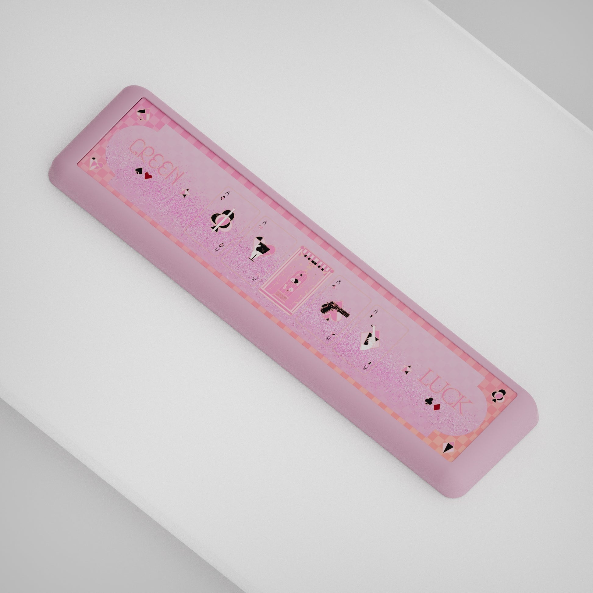 KeysMe silicone wrist rest for mechanical keyboard pink