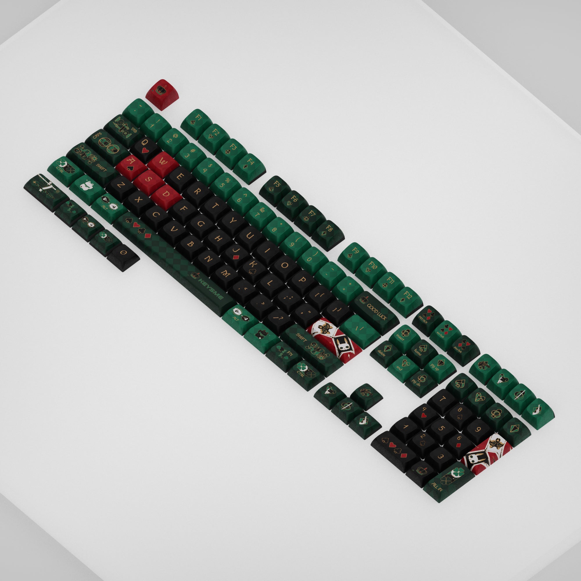 KeysMe MDA Dye-Sub PBT Keycap Set - Green Luck