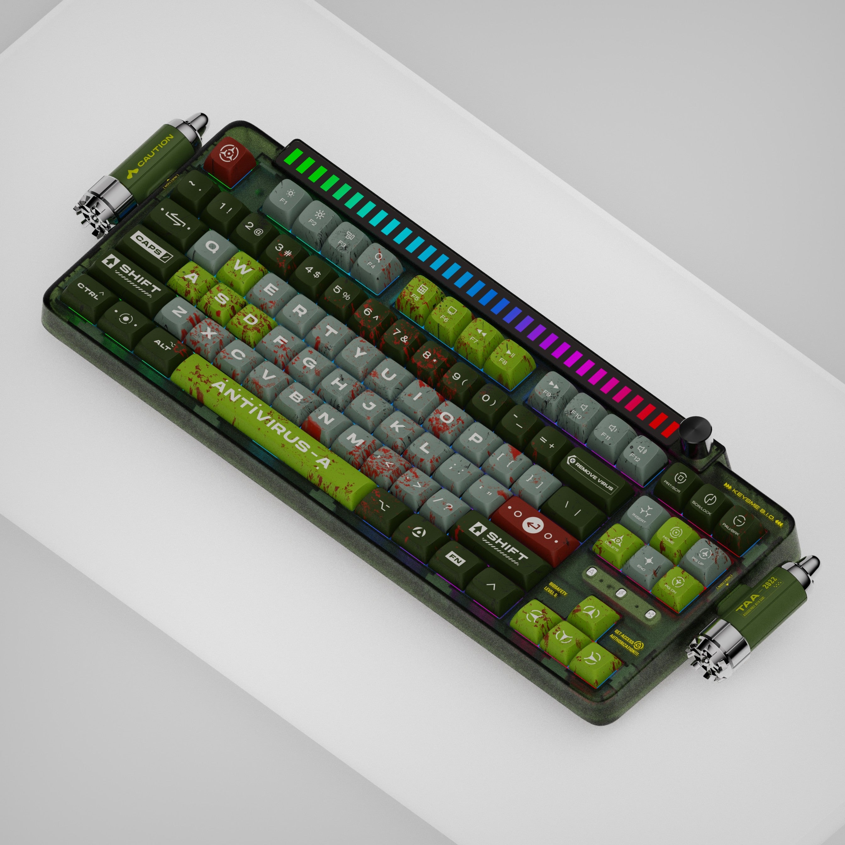 keysme lunar 01 spaceship wireless custom mechanical keyboard Gateron switches hot swappable ghost ship