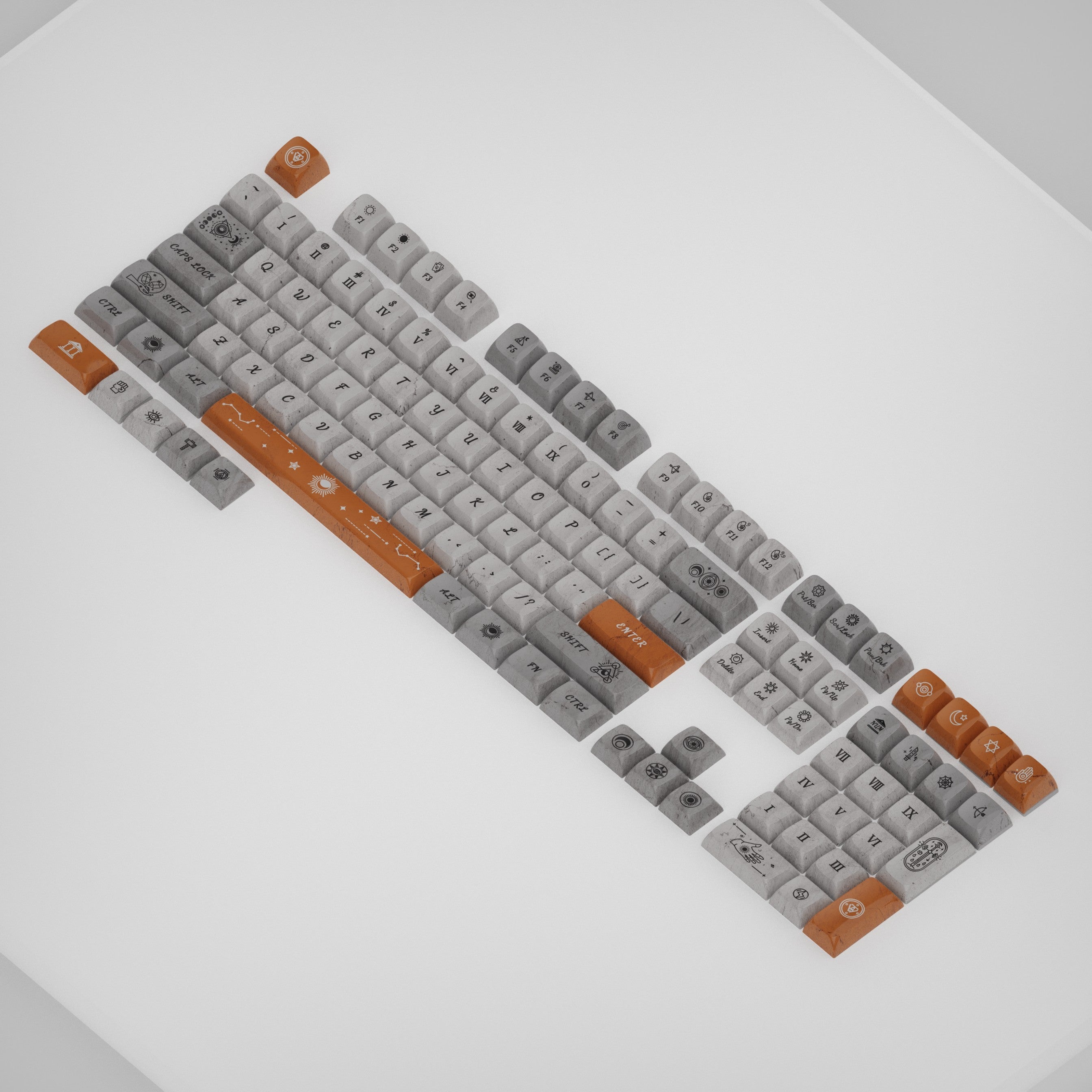 keysme custom mechanical keyboard kda profile dye-sub pbt keycap set