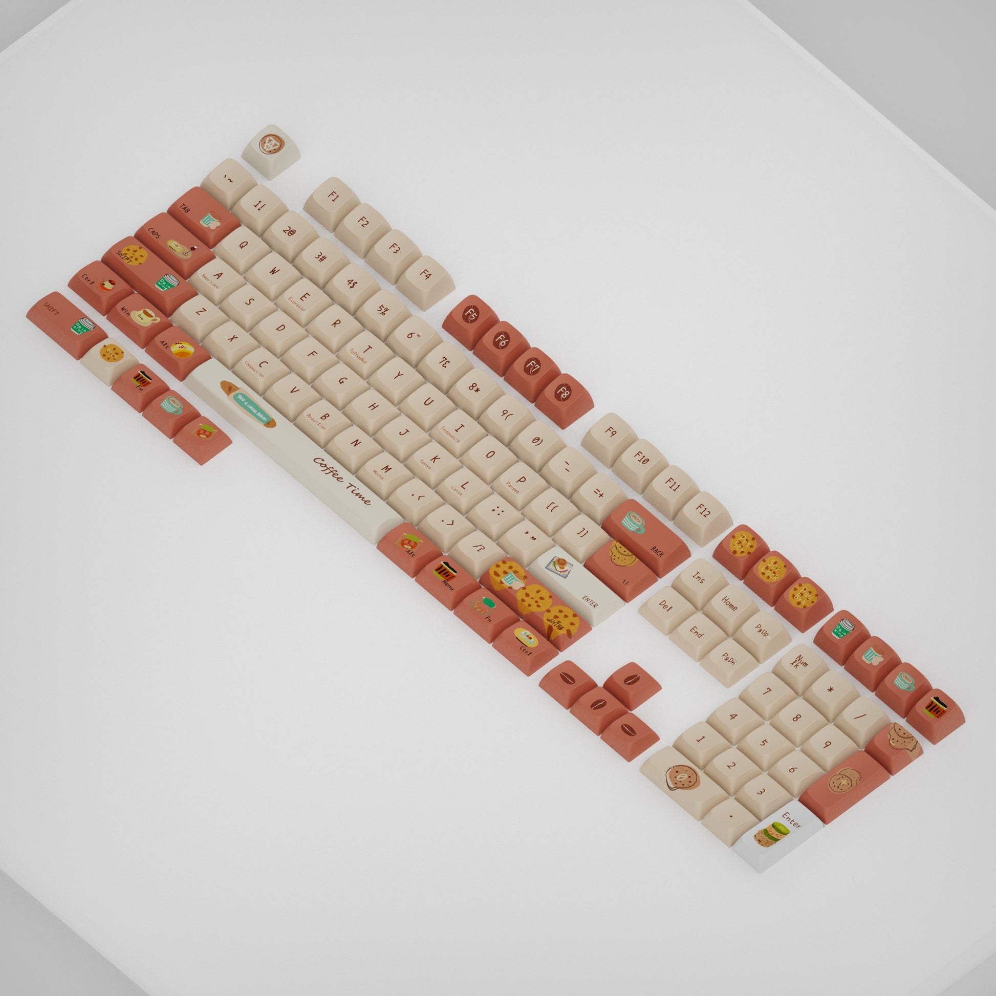 keysme custom mechanical keyboard dye sub pbt keycap set