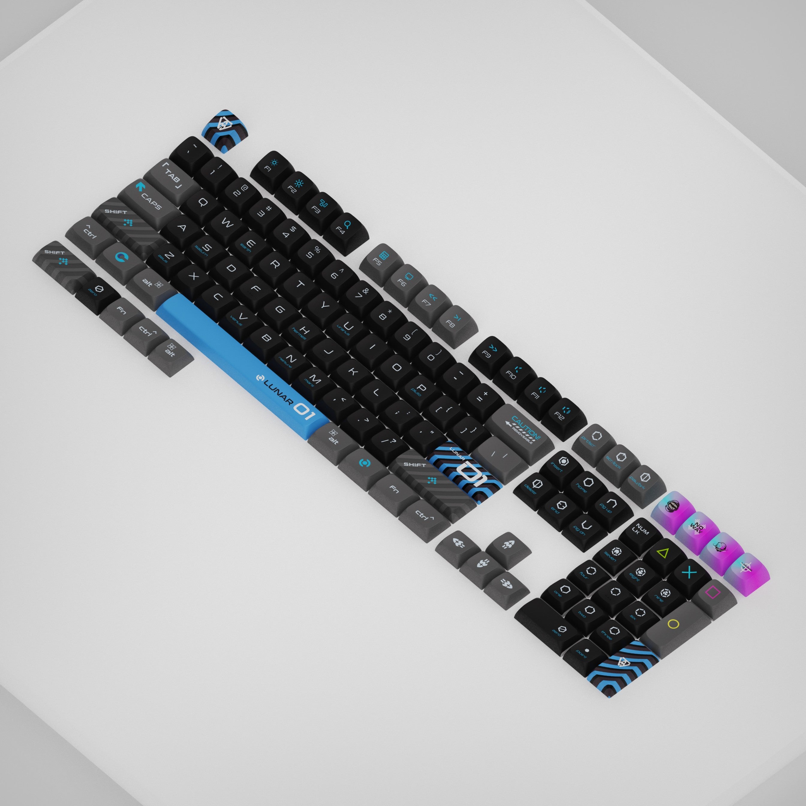 keysme custom mechanical keyboard dye sub pbt keycap set